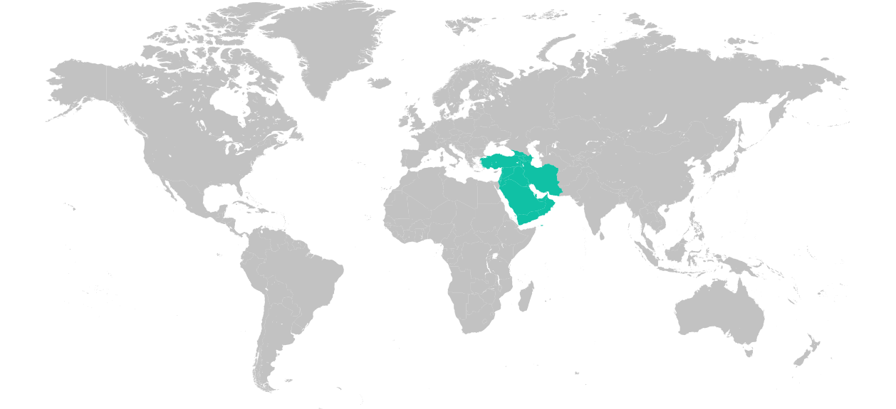 Map of the Middle East 